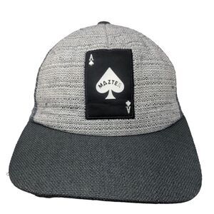 Mazter Ace Of Spades Patch Snapback Mesh Back Trucker Hat Gray One Size